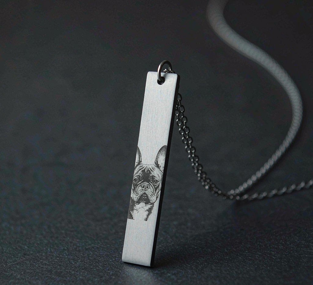 Slim bar keepsake pendant